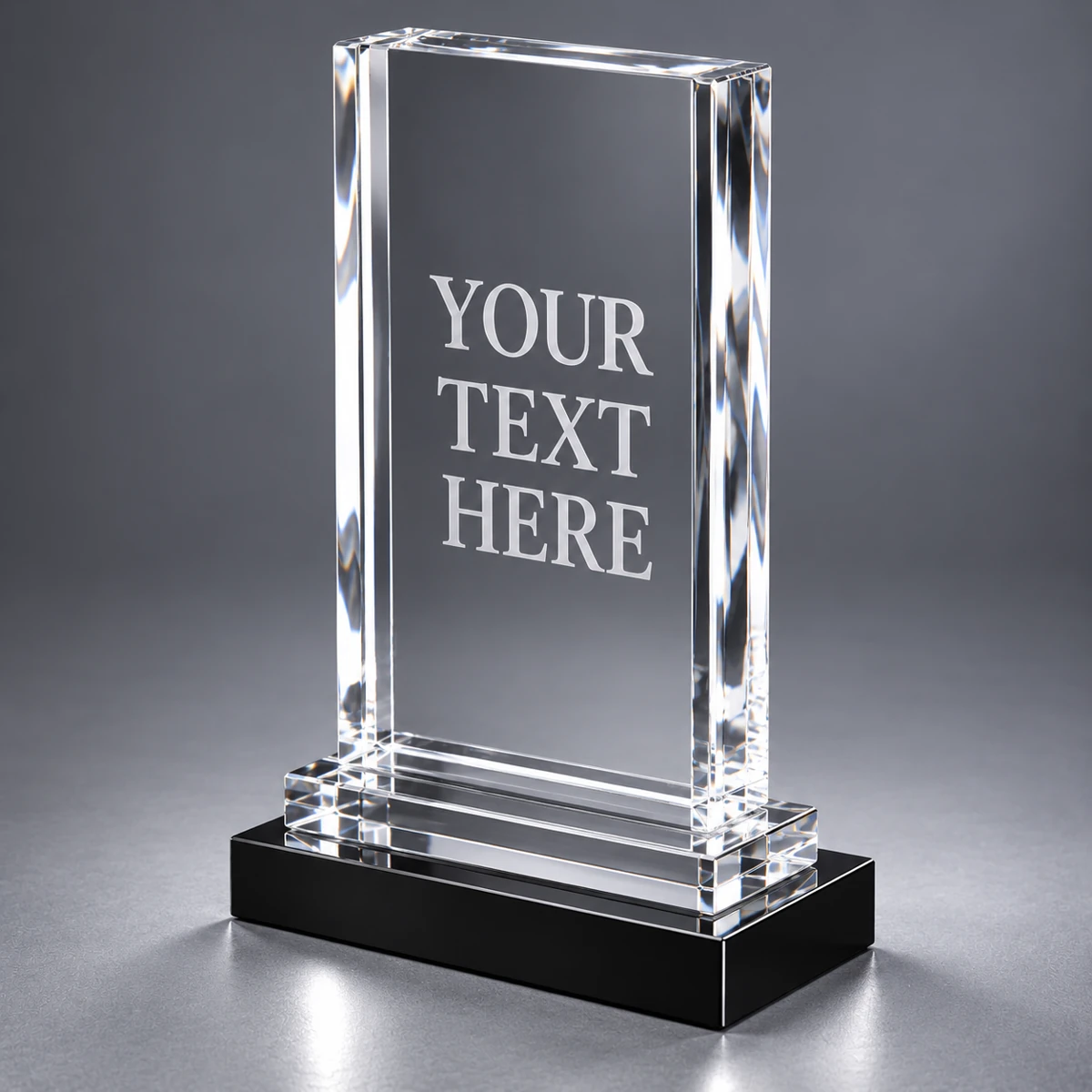 Layered Crystal Plaque Trophy - view 2
